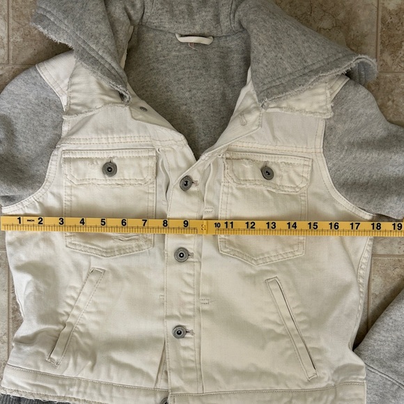 Free People Cream and Gray Jean Jacket - Picture 10 of 12